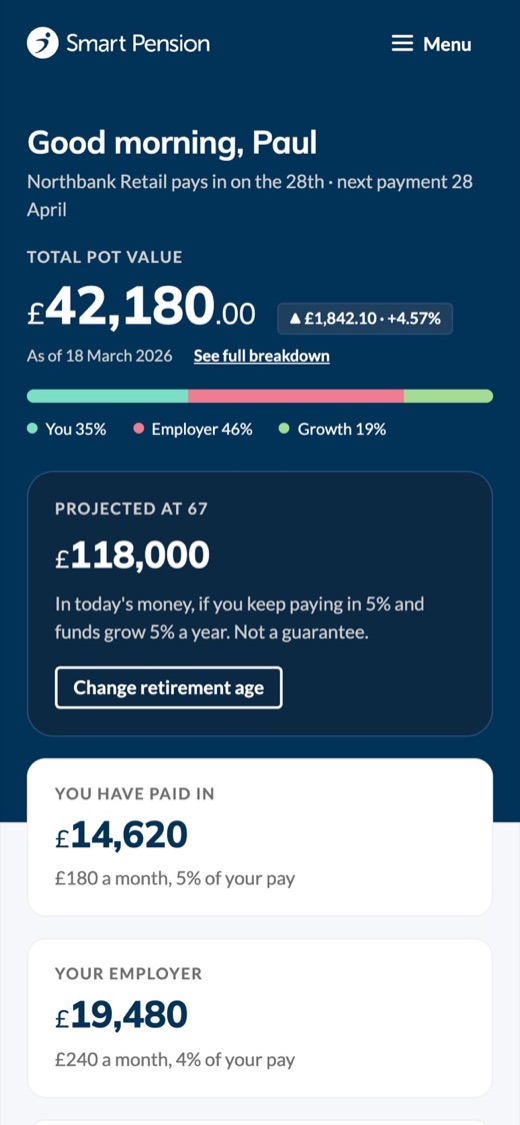 The member dashboard in Smart, light theme.